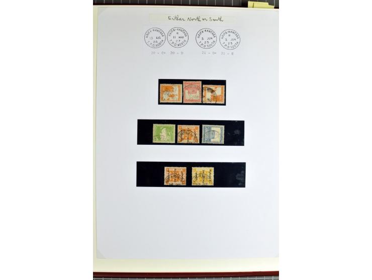 TPO: Collection with 26 entires and many single stamps and cut-outs, containing many scarce items; a remarkable collection, e
