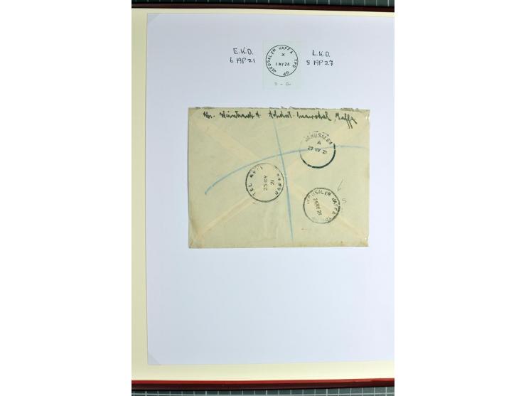 TPO: Collection with 26 entires and many single stamps and cut-outs, containing many scarce items; a remarkable collection, e