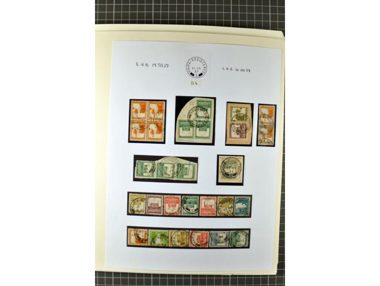 HAIFA: Post office handstamps, extensive collection with well over 200 letters and cards, many pieces, single stamps and post