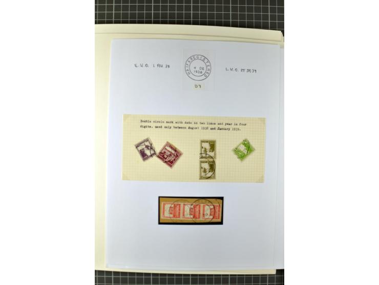 HAIFA: Post office handstamps, extensive collection with well over 200 letters and cards, many pieces, single stamps and post