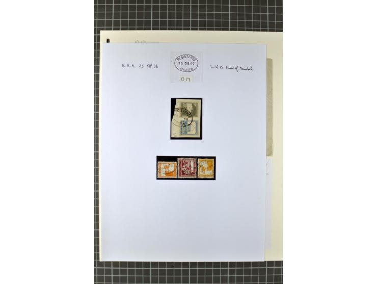 HAIFA: Post office handstamps, extensive collection with well over 200 letters and cards, many pieces, single stamps and post