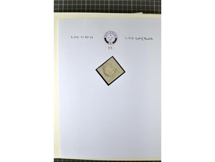HAIFA: Post office handstamps, extensive collection with well over 200 letters and cards, many pieces, single stamps and post