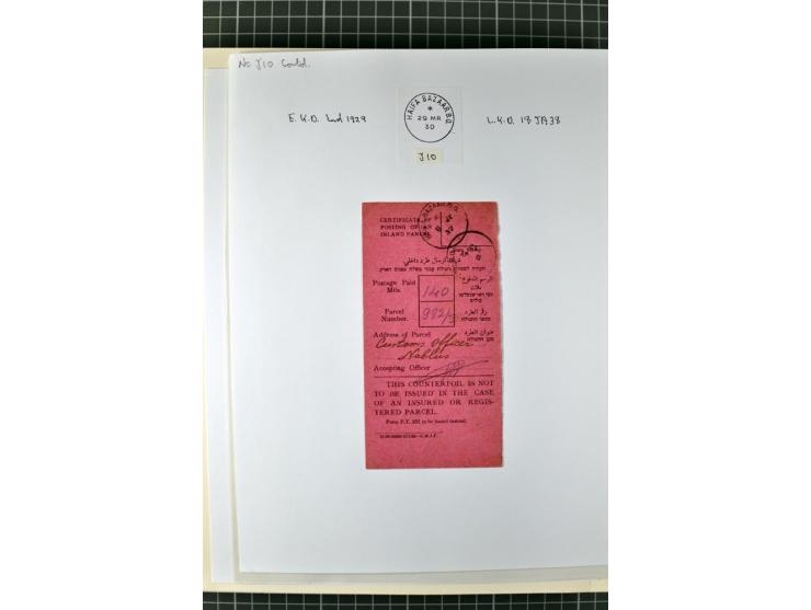 HAIFA: Post office handstamps, extensive collection with well over 200 letters and cards, many pieces, single stamps and post