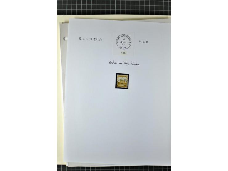 HAIFA: Post office handstamps, extensive collection with well over 200 letters and cards, many pieces, single stamps and post