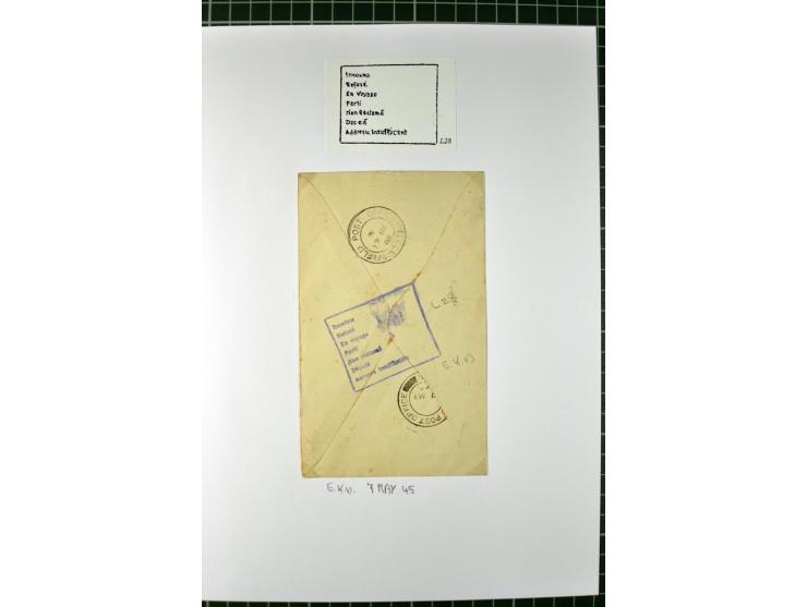 HAIFA: Post office handstamps, extensive collection with well over 200 letters and cards, many pieces, single stamps and post