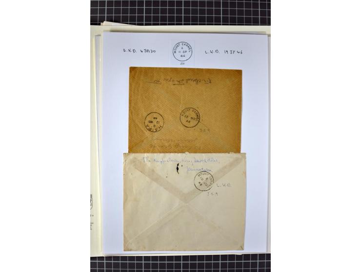 HAIFA: Post office handstamps, extensive collection with well over 200 letters and cards, many pieces, single stamps and post
