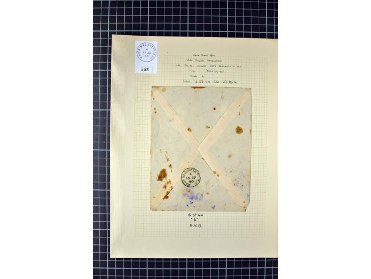 HAIFA: Post office handstamps, extensive collection with well over 200 letters and cards, many pieces, single stamps and post