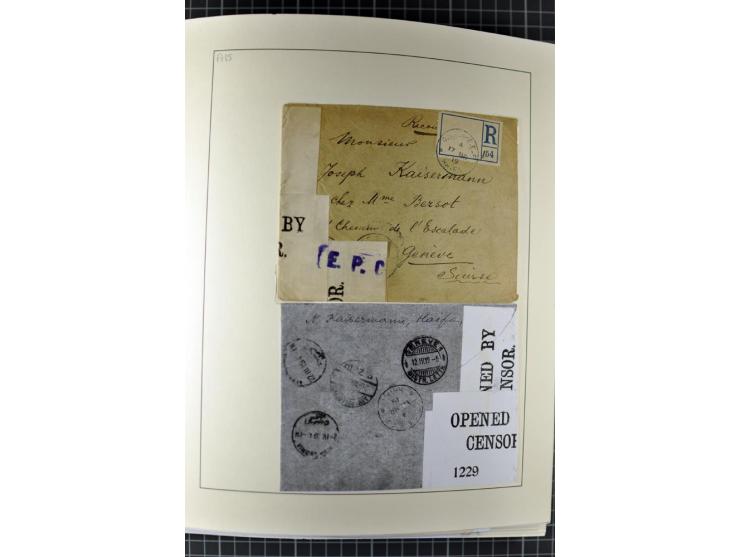 HAIFA: Post office handstamps, extensive collection with well over 200 letters and cards, many pieces, single stamps and post