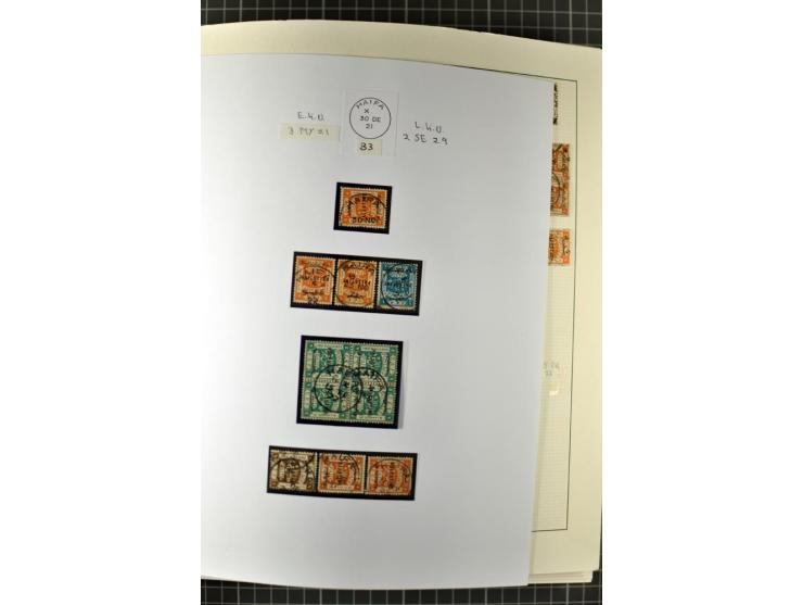 HAIFA: Post office handstamps, extensive collection with well over 200 letters and cards, many pieces, single stamps and post