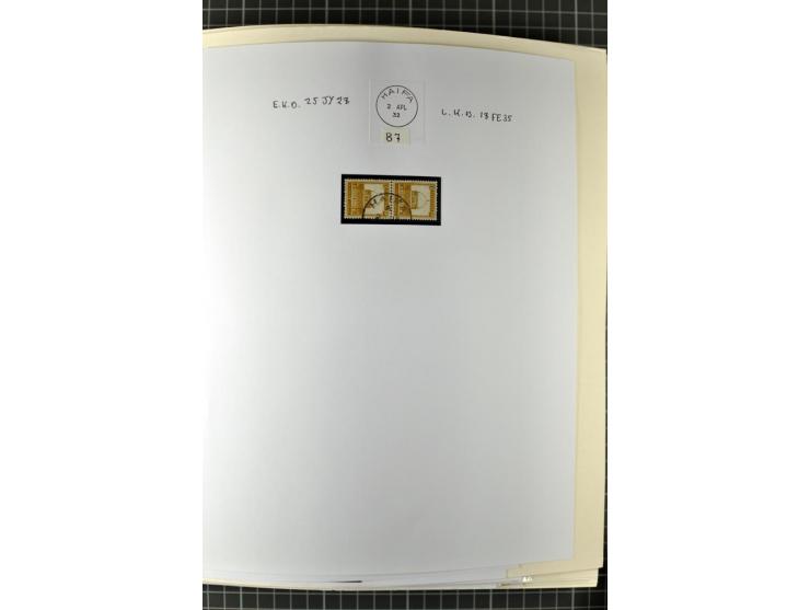 HAIFA: Post office handstamps, extensive collection with well over 200 letters and cards, many pieces, single stamps and post