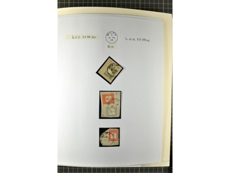 HAIFA: Post office handstamps, extensive collection with well over 200 letters and cards, many pieces, single stamps and post