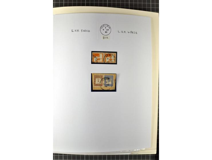 HAIFA: Post office handstamps, extensive collection with well over 200 letters and cards, many pieces, single stamps and post