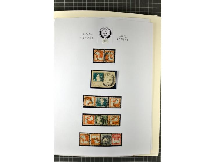 HAIFA: Post office handstamps, extensive collection with well over 200 letters and cards, many pieces, single stamps and post