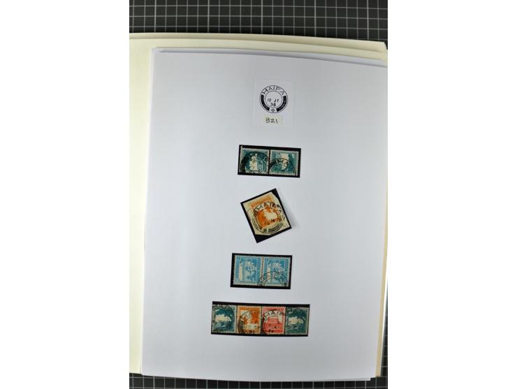 HAIFA: Post office handstamps, extensive collection with well over 200 letters and cards, many pieces, single stamps and post