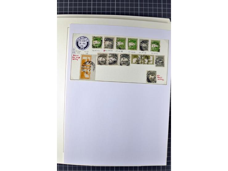 HAIFA: Post office handstamps, extensive collection with well over 200 letters and cards, many pieces, single stamps and post
