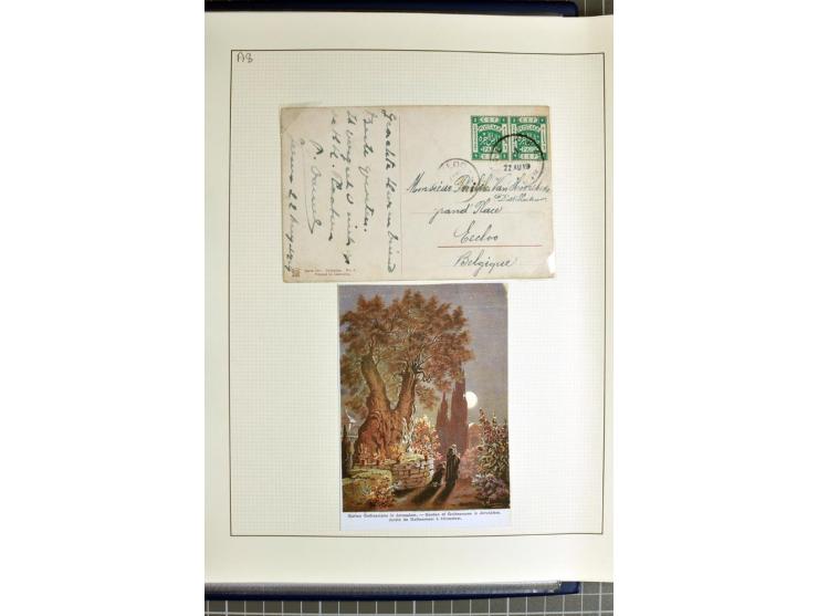 JERUSALEM:  military post marks, small written-up collection with 22 covers and cards incl. several registered items, also a 