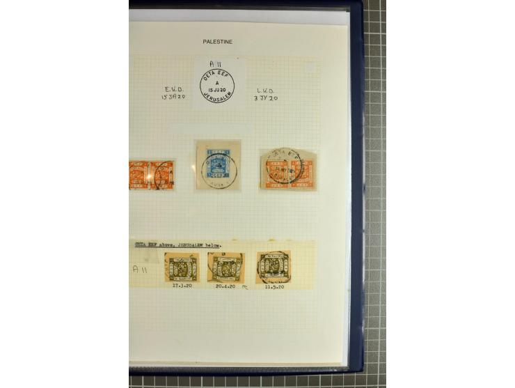 JERUSALEM:  military post marks, small written-up collection with 22 covers and cards incl. several registered items, also a 
