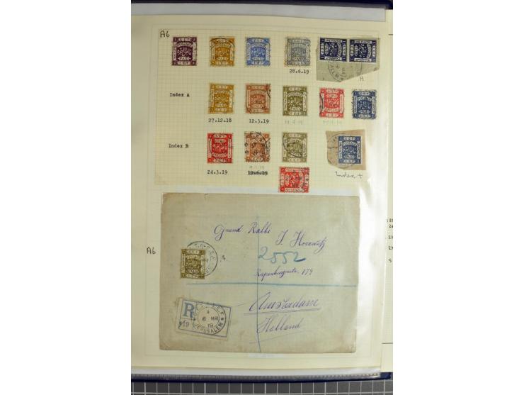 JERUSALEM:  military post marks, small written-up collection with 22 covers and cards incl. several registered items, also a 