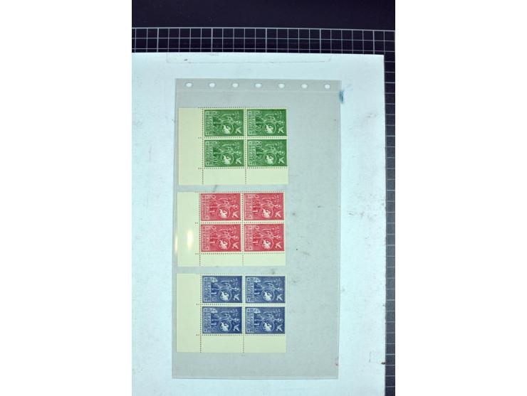 1956/2005, lot with good values like Luxemburg 1956 in blocks of four, varieties, plate flaws, sheets and souvenir sheets, so