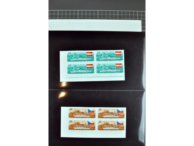 1956/2005, lot with good values like Luxemburg 1956 in blocks of four, varieties, plate flaws, sheets and souvenir sheets, so