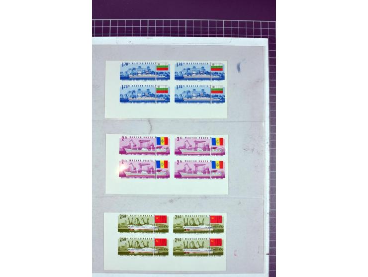 1956/2005, lot with good values like Luxemburg 1956 in blocks of four, varieties, plate flaws, sheets and souvenir sheets, so