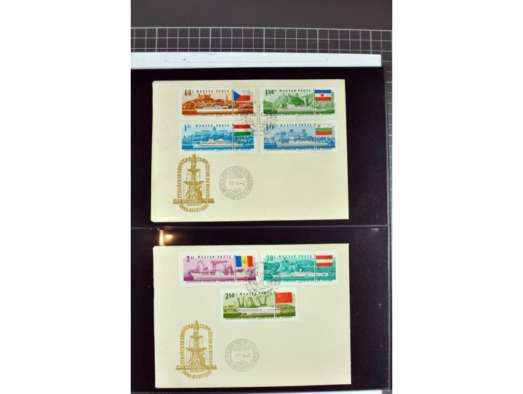 1956/2005, lot with good values like Luxemburg 1956 in blocks of four, varieties, plate flaws, sheets and souvenir sheets, so