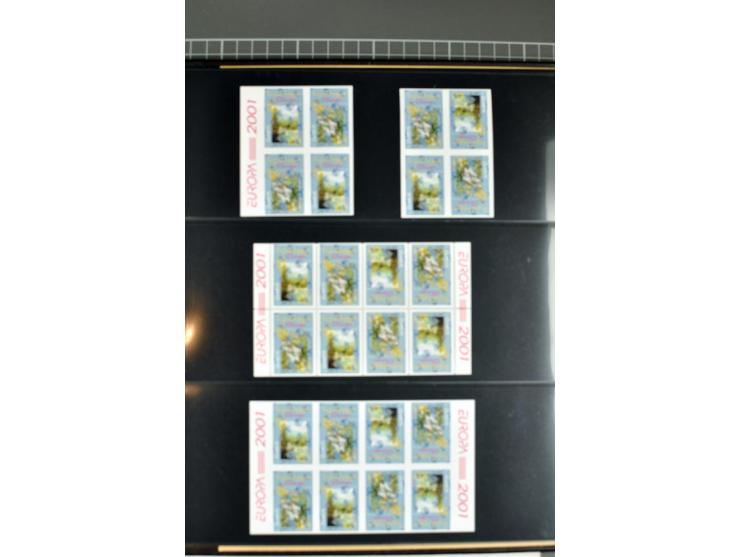 1956/2005, lot with good values like Luxemburg 1956 in blocks of four, varieties, plate flaws, sheets and souvenir sheets, so