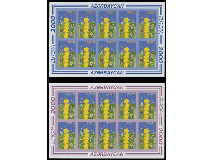 1000 m. and 3000 m. in imperforated miniature sheets of 10, unmounted mint