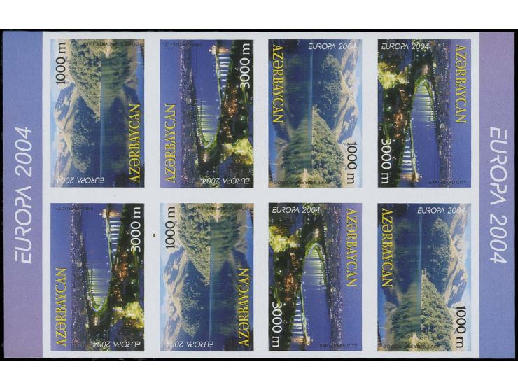 1000 m. and 3000 m., imperforated booklet sheet, unmounted mint