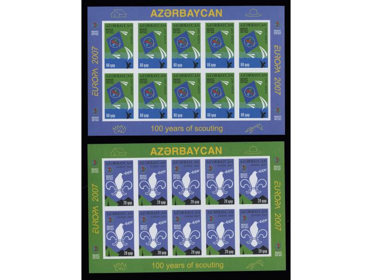 2007, Boyscouts 20 q. and 60 q. in imperforated miniature sheets, unmounted mint