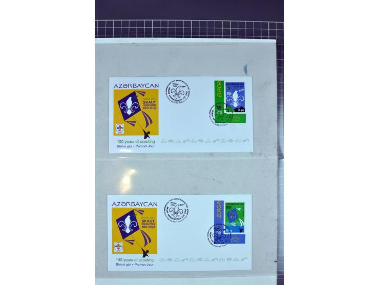 2000/07, all CEPT issues imperforated on first day covers (except 2001-03 where no imperforated stamps exist), a scarce lot