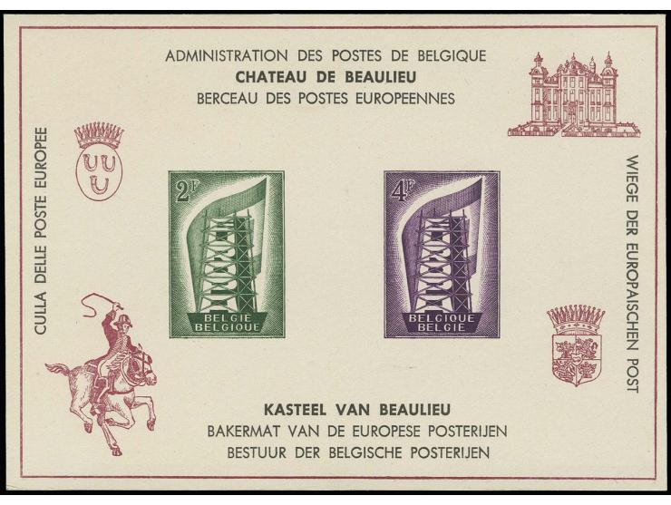 1956/90, special souvenir sheets (Luxevelletje / Feuille de luxe), complete collection