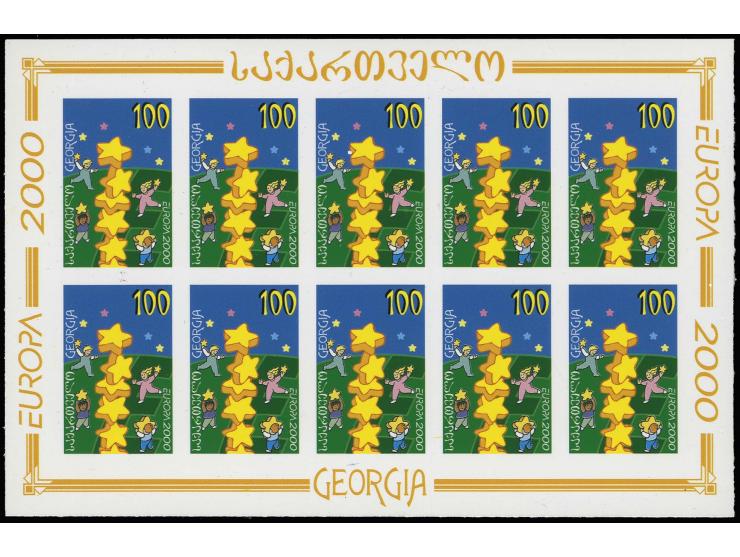 2000, 80 t. and 100 t., each in 2 imperforated proof sheets on ungummed paper and thick cromalin paper, the first one with la