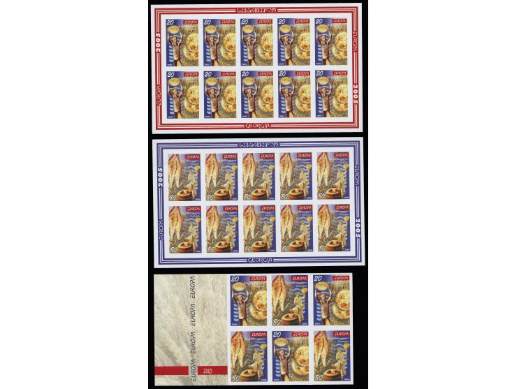 20 t. and 80 t., both miniature sheets of 10 and booklet pane imperforated, unmounted mint