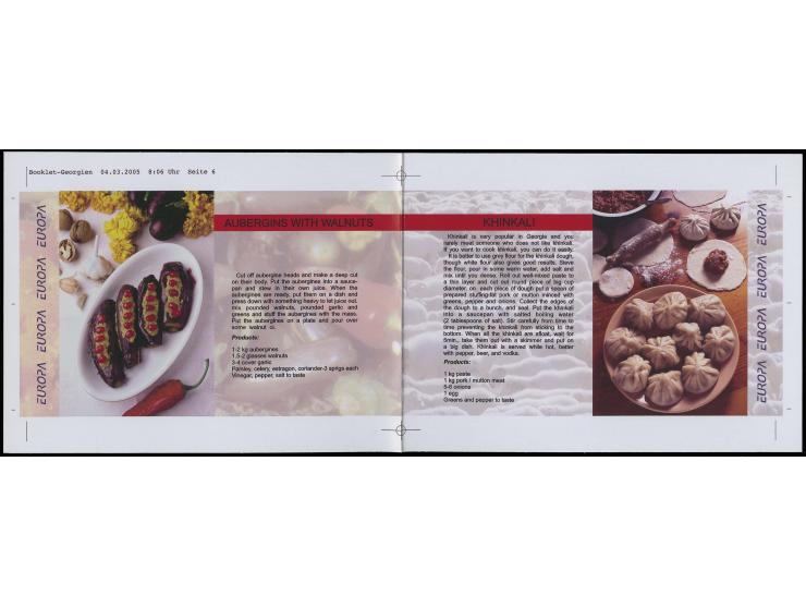 20 t. and 80 t. stamp booklet, proof of both booklet pane imperforated, cover and interleaves, all with large margins, rare, 