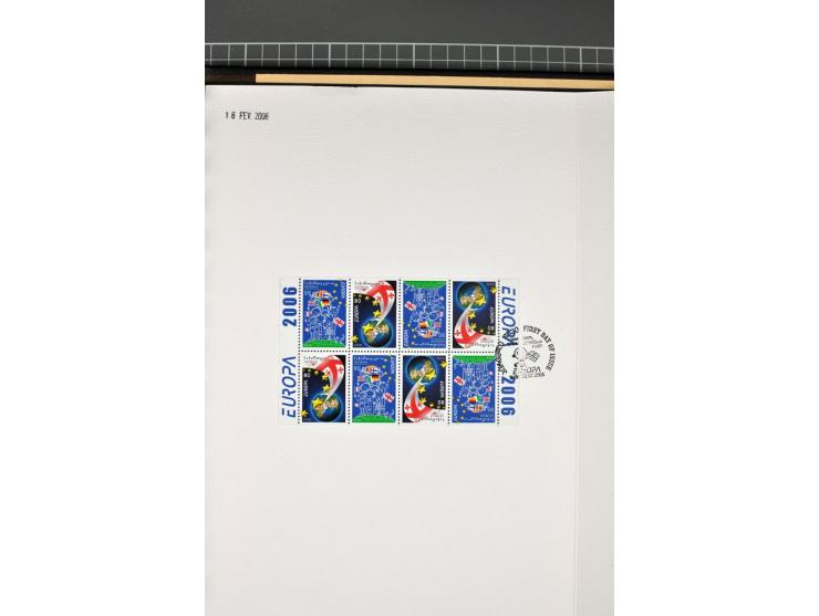 2000/2006, imperforated proofs with first day cancellations, presented to the Postmaster General, complete collection of 12 m