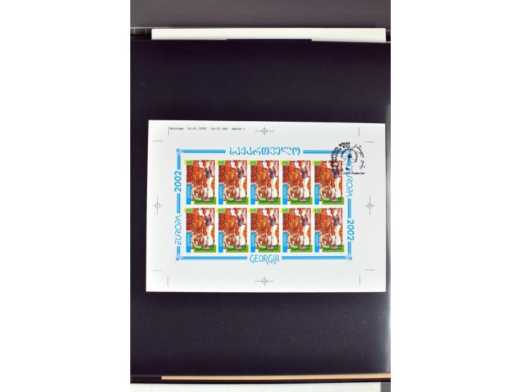 2000/2006, imperforated proofs with first day cancellations, presented to the Postmaster General, complete collection of 12 m