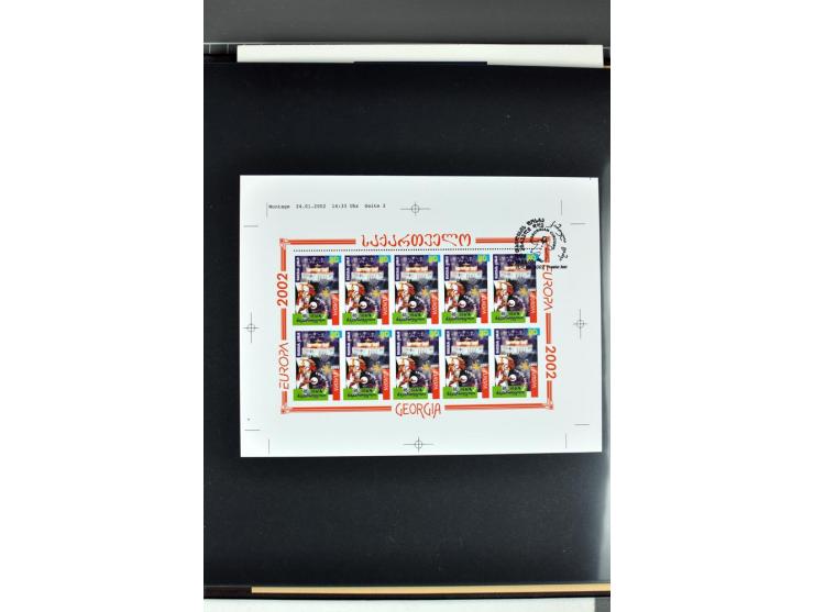 2000/2006, imperforated proofs with first day cancellations, presented to the Postmaster General, complete collection of 12 m