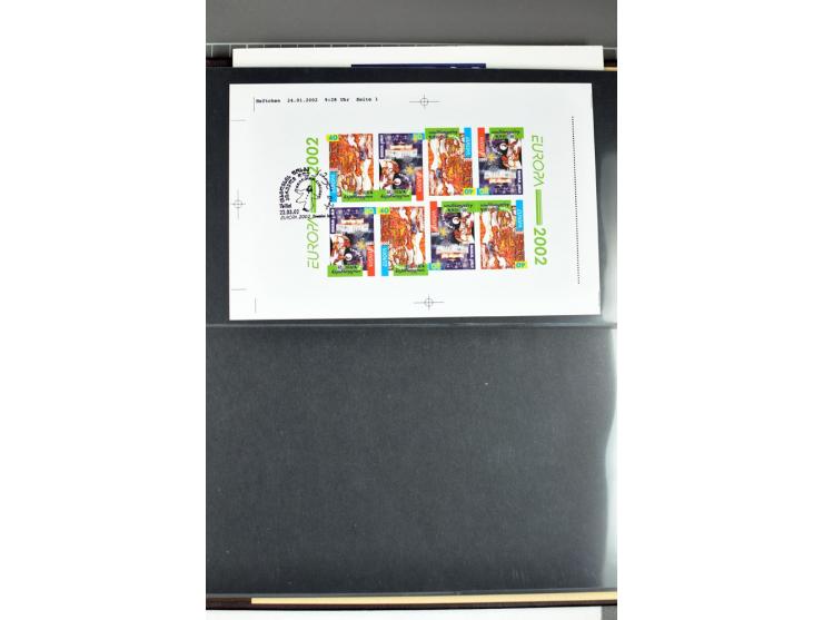 2000/2006, imperforated proofs with first day cancellations, presented to the Postmaster General, complete collection of 12 m