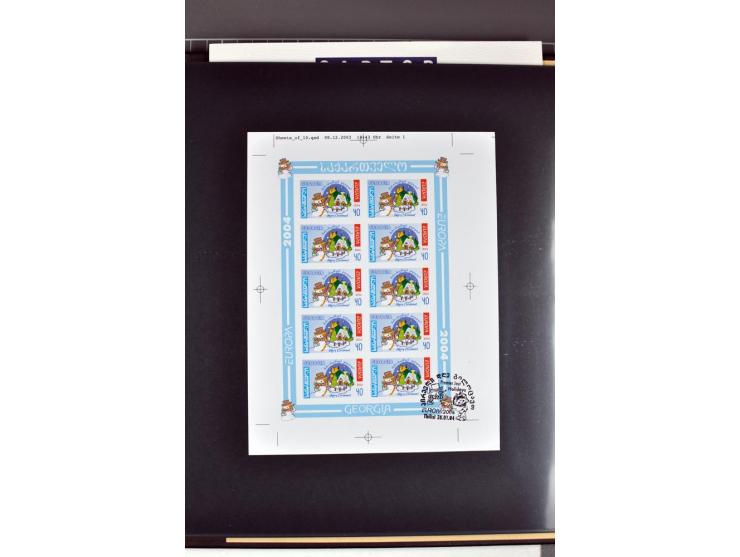 2000/2006, imperforated proofs with first day cancellations, presented to the Postmaster General, complete collection of 12 m