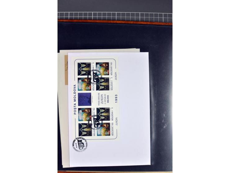 3 b. and 150 b., specialized collection with unseparated double sheet, imperforated se-tenant set, single and on first day co