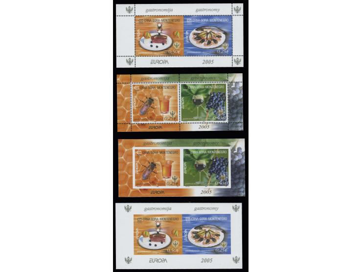 2005, souvenir sheet and booklet pane perforated and imperforated, unmounted mint