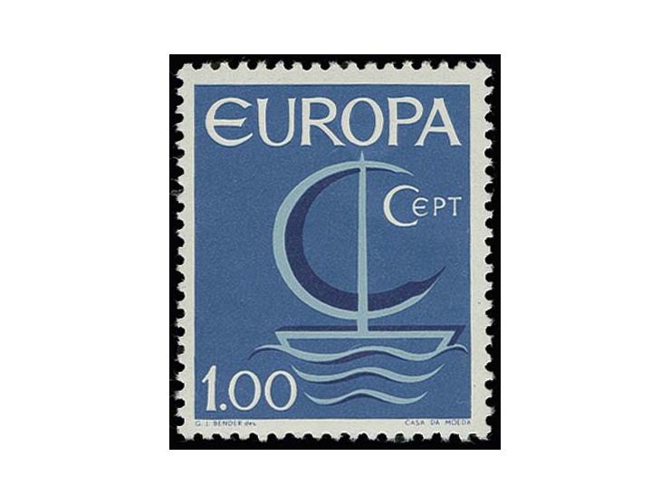 1966, 1 e. with inscription "PORTUGAL" missing, unmounted mint, very light bend
