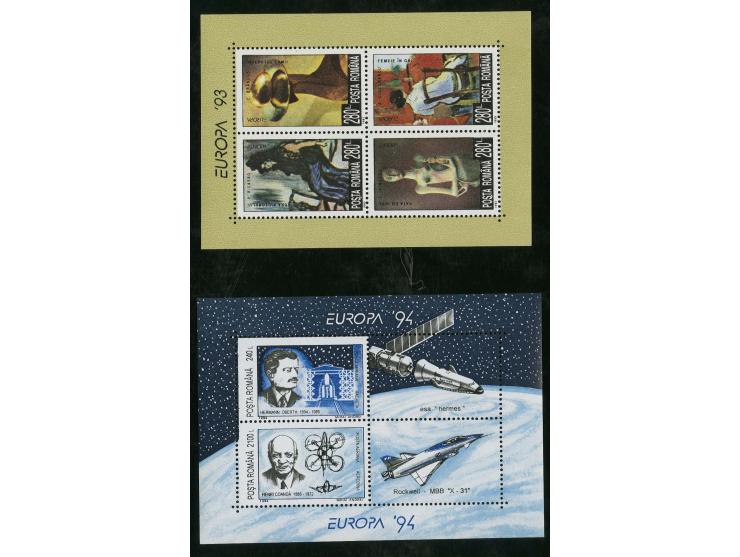 1993/94, both souvenir sheets without marginal number, unmounted mint