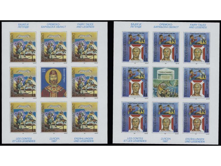 1 nd., both values in imperforated miniature sheets, unmounted mint