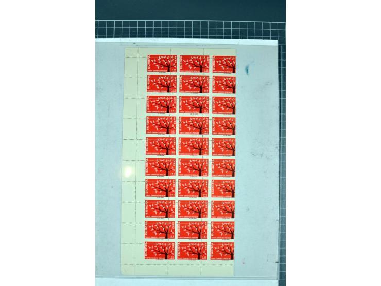 1958/78, nice lot of varieties including 2 large blocks with strongly shifted perforation, colour proof, etc, all unmounted m
