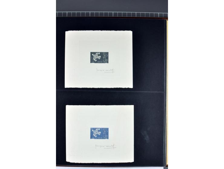 1956/96, collection de 118 épreuve d'artiste, avec blocs de travail (incomplet), imprimés négatifs et de phases etc.