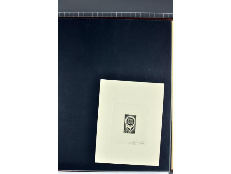 1956/96, collection de 118 épreuve d'artiste, avec blocs de travail (incomplet), imprimés négatifs et de phases etc.