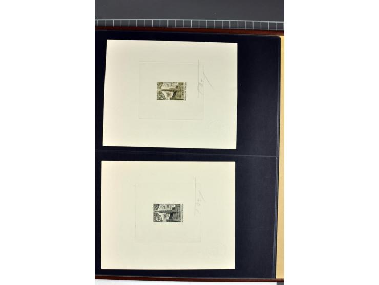 1956/96, collection de 118 épreuve d'artiste, avec blocs de travail (incomplet), imprimés négatifs et de phases etc.