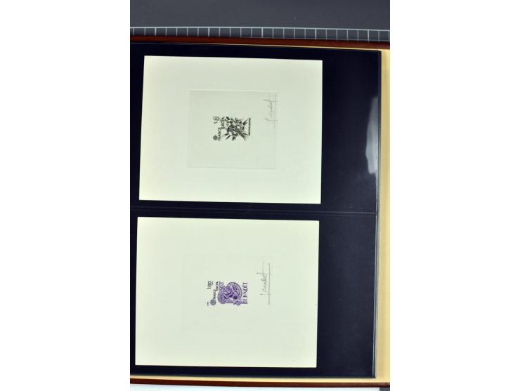 1956/96, collection de 118 épreuve d'artiste, avec blocs de travail (incomplet), imprimés négatifs et de phases etc.